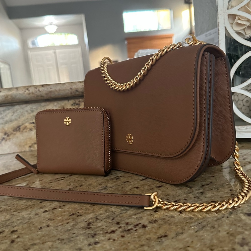 New Tory Burch Emerson shoulder bag and matching wallet - Picture 1 of 11